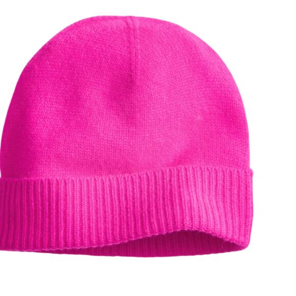 Charter Club Cashmere Cuffed Knit Beanie Hat Women's One Size Fuchia NWT $78 - Picture 1 of 1